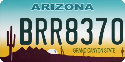AZ license plate BRR8370