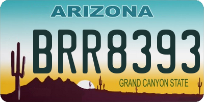 AZ license plate BRR8393