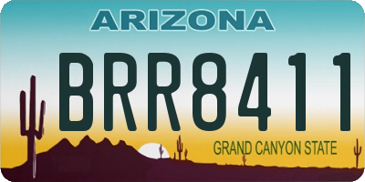 AZ license plate BRR8411