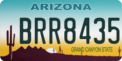 AZ license plate BRR8435