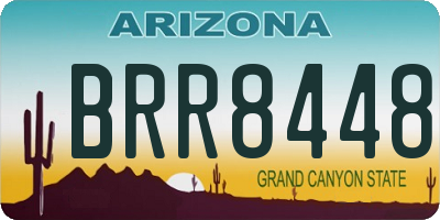 AZ license plate BRR8448