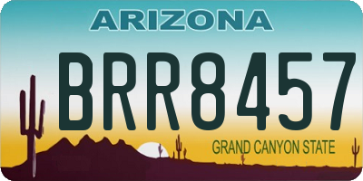 AZ license plate BRR8457