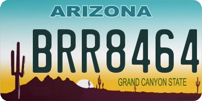 AZ license plate BRR8464