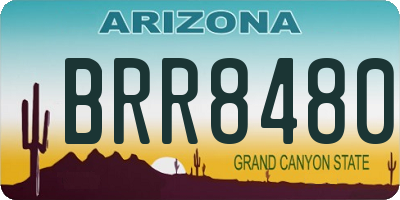 AZ license plate BRR8480