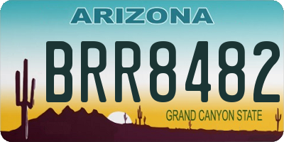 AZ license plate BRR8482