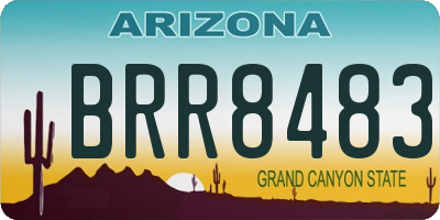 AZ license plate BRR8483