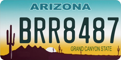 AZ license plate BRR8487