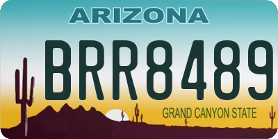 AZ license plate BRR8489