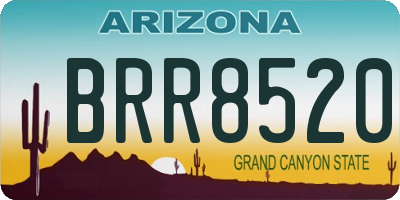 AZ license plate BRR8520