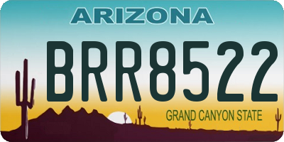 AZ license plate BRR8522
