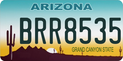 AZ license plate BRR8535
