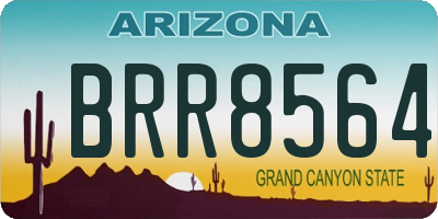 AZ license plate BRR8564