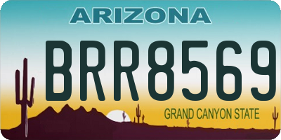 AZ license plate BRR8569