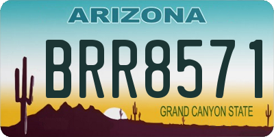 AZ license plate BRR8571