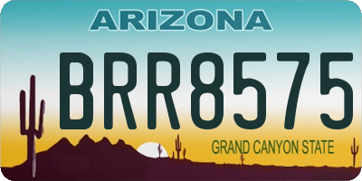 AZ license plate BRR8575