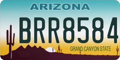 AZ license plate BRR8584