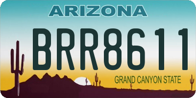 AZ license plate BRR8611