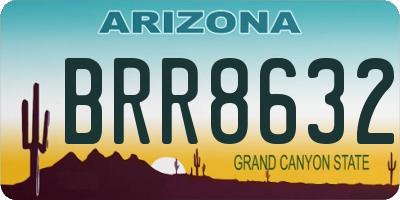 AZ license plate BRR8632