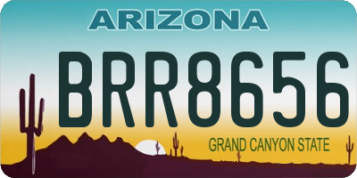AZ license plate BRR8656