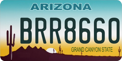 AZ license plate BRR8660