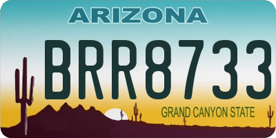 AZ license plate BRR8733