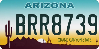 AZ license plate BRR8739