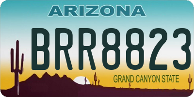 AZ license plate BRR8823