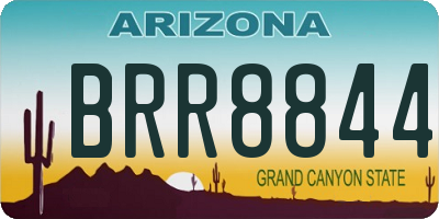 AZ license plate BRR8844
