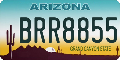 AZ license plate BRR8855