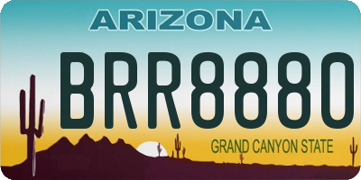 AZ license plate BRR8880