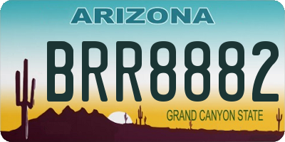 AZ license plate BRR8882