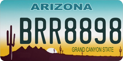 AZ license plate BRR8898