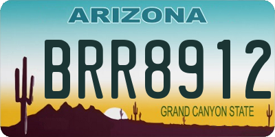 AZ license plate BRR8912