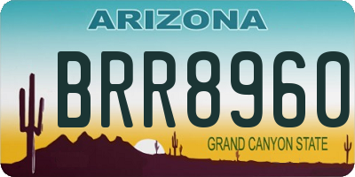 AZ license plate BRR8960