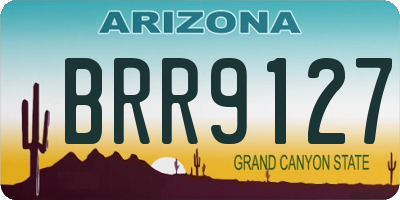 AZ license plate BRR9127