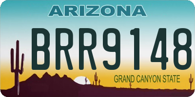 AZ license plate BRR9148