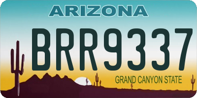 AZ license plate BRR9337