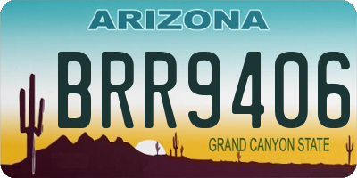 AZ license plate BRR9406