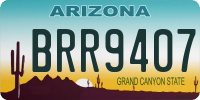 AZ license plate BRR9407