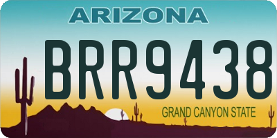AZ license plate BRR9438