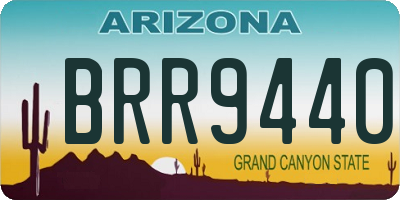 AZ license plate BRR9440
