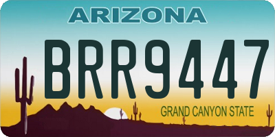 AZ license plate BRR9447