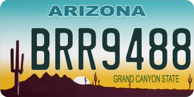 AZ license plate BRR9488