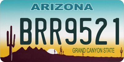 AZ license plate BRR9521