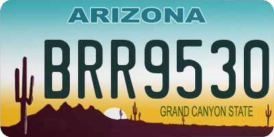 AZ license plate BRR9530