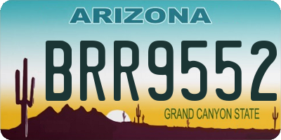 AZ license plate BRR9552