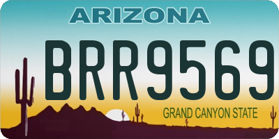 AZ license plate BRR9569