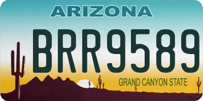 AZ license plate BRR9589