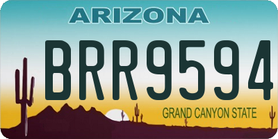 AZ license plate BRR9594