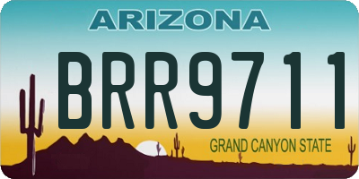 AZ license plate BRR9711